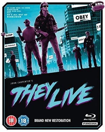 Image of Front Cover of 2xBlu-Ray - VG+/VG+ - JOHN CARPENTER, They Live (Studio Canal; OPTBD4216, UK 2018), ,  - 3136175E