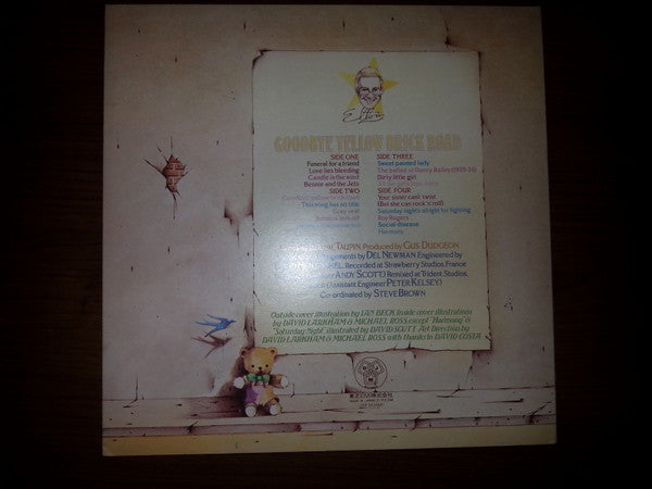Image of Back Cover of 2xLP - VG+/VG - ELTON JOHN, Goodbye Yellow Brick Road (DJM Records; IFP-93105-B, Japan 1973, Triple Gatefold, Insert, No Poster, with Brown/yellow OBI, no red OBI), ,  - 1126068E