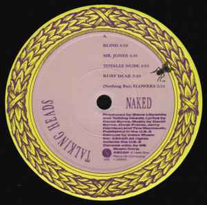 Image of Label Cover of LP - VG/VG+ - TALKING HEADS, Naked (Fly; 1-25654, US 1988, Inside Loading Gatefold Sleeve, Inner, Specialty Press), Edge Wear, seam splits on Inner, small promo notch,  - 2546006S