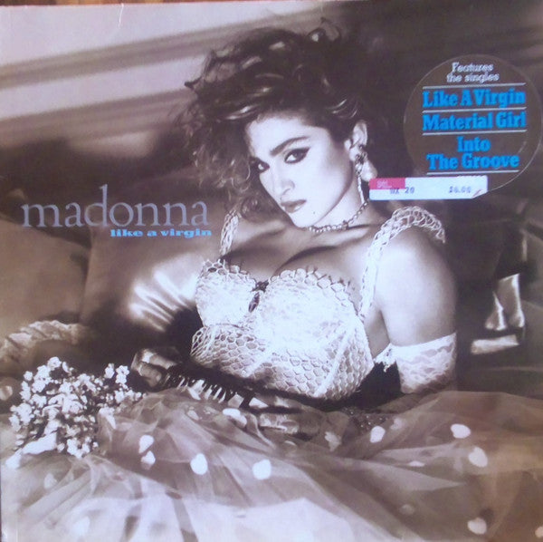 Image of Front Cover of LP - VG/VG+ - MADONNA, Like A Virgin (Sire; 925 181-1, Europe 1985, Rear Sleeve Upside Down, Inner, GEMA BIEM Rights, Madonna in Plain Text on Labels), ,  - 3526172E