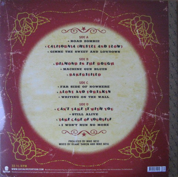 Image of Back Cover of 2xLP - VG/VG - SOCIAL DISTORTION, Hard Times And Nursery Rhymes (Epitaph; 7119-1, Europe 2011, Gatefold, Poster, No CD), No CD,  - 1116065C