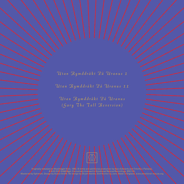 Image of Back Cover of 7" - VG+/VG+ - ST  LF GEL, Utan Rymddr kt P  Uranus (Emotional Rescue; ERC130, UK 2023, Picture Sleeve), Ring Wear,  - 1156019S