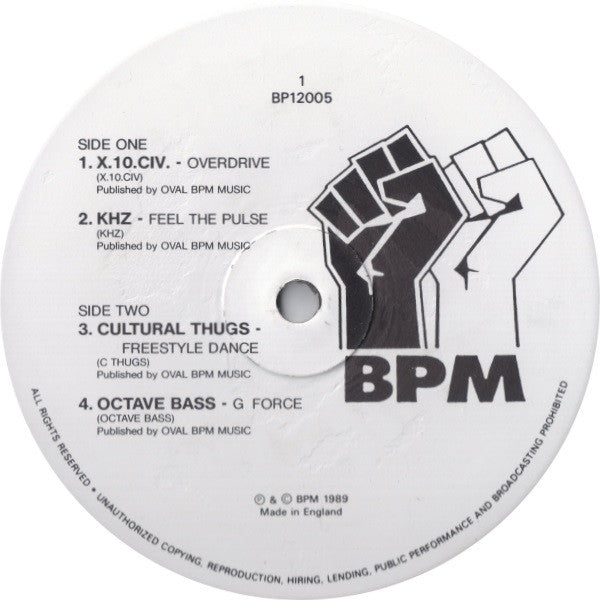 Image of Front Cover of 12" - VG+/VG+ - VARIOUS, Freestyle (BPM; BP12005, UK 1989, Company Sleeve), ,  - 1146113S