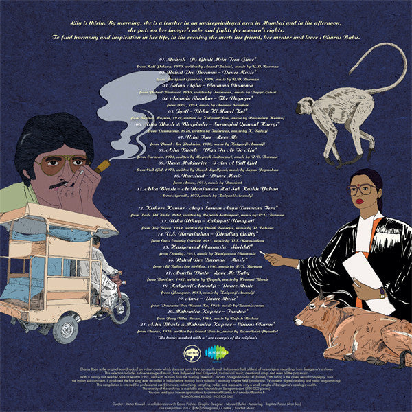 Image of Back Cover of LP - EX/EX - VICTOR KISWELL, Charas Babu (Cantos ; xxxxx, France 2017, Promo Only), Opened Instore, Still In Stickered Shrinkwrap,  - 1126179E