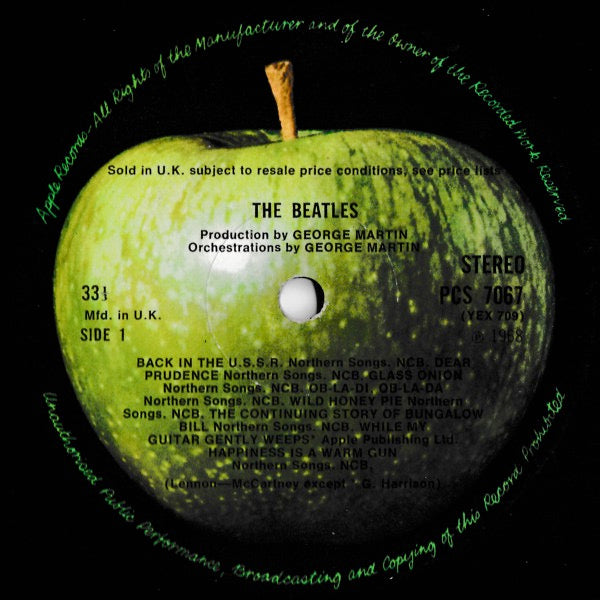 Image of Back Cover of 2xLP - VG/VG - THE BEATLES, The White Album (Apple; PMC7067, UK 1968, Numbered Top-Opening Laminated Embossed Gatefold, Black Inners, Poster, NO PORTRAITS, Mfd. in U.K, Sold in U.K, NO EMI recording on labels. MONO), Limited Edition No 0020690, Scratch On Front Sleeve Beneath Debossed Band Name, Slight Spine Damage, MonoTop Opening Mfd. in U.KSold in U.KNO EMI recording on labels - 1126133E