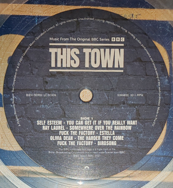 Image of Label Cover of LP - VG+/EX - VARIOUS ARTISTS, This Town (Polydor ; 5399820, Europe 2024, Inner, Clear Vinyl), ,  - 1126158E