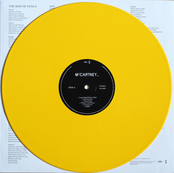Image of Label Cover of LP - EX/EX - PAUL MCCARTNEY, McCartney III (Capitol; 00602435136592,  2020, Gatefold With Blue Spine, Inner, Yellow Vinyl), ,  - 1126120E