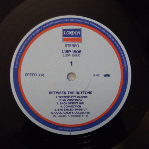 Image of Label Cover of LP - VG+/EX - THE ROLLING STONES, Between The Buttons (London Records ; L18P-1806, Japan 1988 Reissue, Insert, No Obi), ,  - 1126148E