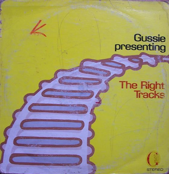 Image of Front Cover of 12" - G/G+ - GUSSIE CLARKE (VARIOUS ARTISTS), The Right Tracks (Gussie; GLP 001, Jamaica 1976), Loads of light marks, sounds VG, light hiss. WOL. Heavy wear on sleeve, splits, WOC.,  - 1126224E