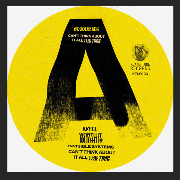 Image of Label Cover of LP - VG+/VG+ - WOOOLHEADS, Can't think about it all the time (Klang Tone; KTLP003, UK 2025), ,  - 1116274C