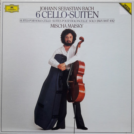 Image of Front Cover of 3xLP - VG+/VG+ - MISCHA MAISKY, Bach: 6 Cello-Suiten = Suites For Solo Cello = Suites Pour Violoncelle Solo BWV 1007 1012 (Deutsche Grammophon; 415 416-1, Europe 1985, Box Set, Booklet), ,  - 1126244E