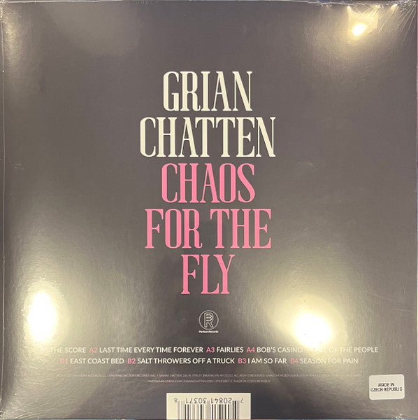 Image of Back Cover of LP - NEW/NEW - GRIAN CHATTEN, Chaos For The Fly (Partisan Records ; PTKF3037-1, UK, Europe & US 2023, Inner, From Fontaines DC), , Solo album from Fontaines DC frontman - 2436163E