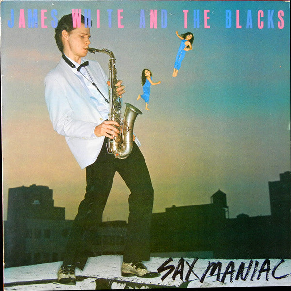 Image of Front Cover of LP - VG/VG - JAMES WHITE AND THE BLACKS, Sax Maniac (Animal Records; APE 6002, US 1982, Terre Haute Pressing), Sleeve worn, gold promo stamped.,  - 1116267C