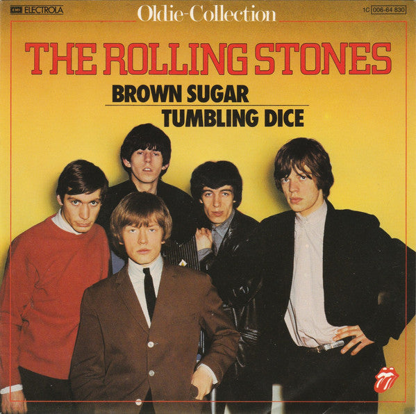 Image of Front Cover of 7" - VG/VG+ - THE ROLLING STONES, Brown Sugar / Tumbling Dice (Rolling Stones Records; 1C 006-64830, Germany 1982, Picture Sleeve, Large Centre Hole), ,  - 1116374C
