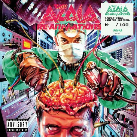 Image of Front Cover of 2xLP - VG+/VG+ - AZAIA, Re-Animations (Marvel Records; Mar.LP03, France 2017 Reissue, Numbered), Stickered shrink-wrap (56/100). No poster,  - 1116361C
