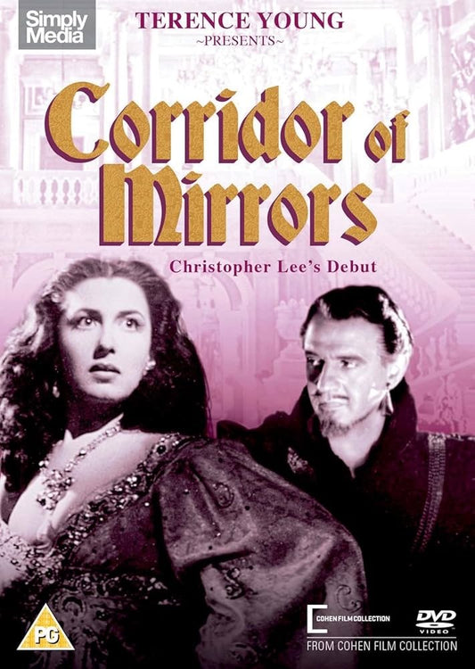 Image of Front Cover of DVD - VG+/VG+ - TERENCE YOUNG, CHRISTOPHER LEE, Corridor of Mirrors (Simply Media; 139267, Europe , Christopher Lee's first film!), ,  - 1136173E