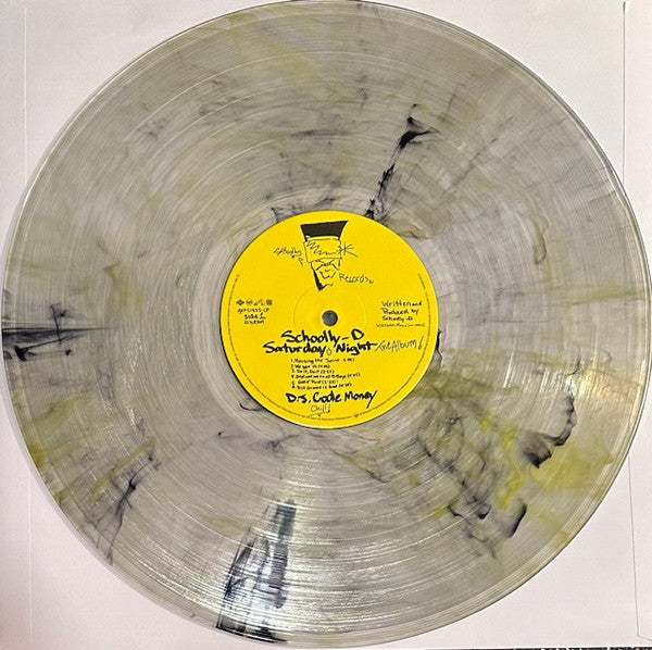Image of Label Cover of LP - EX/EX - SCHOOLLY D, Saturday Night The Album (Get On Down; GET-51535-LP, USA & Europe 2024 Reissue, Record Store Day, Limited Edition,  Lemon Pepper Vinyl), ,  - 1146321S