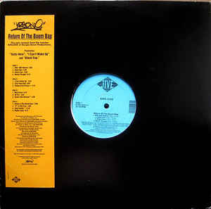 Image of Front Cover of 4314438C: 2xLP - KRS-ONE, Return Of The Boom Bap (Jive; 01241-41517-1, US 1993, Stickered Plain Sleeve, Blue label US original) Sleeve has sticker ghost / damage  VG/G