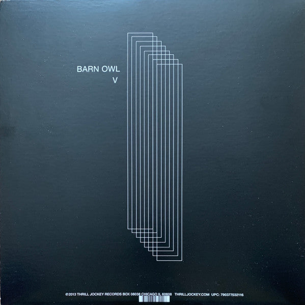 Image of Back Cover of LP - VG+/VG+ - BARN OWL, V (Thrill Jockey; Thrill 321, US 2013, Download Code), CD MISSING,  - 1146374S