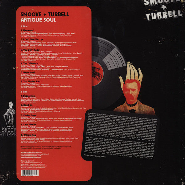Image of Back Cover of LP - VG/VG - SMOOVE + TURRELL, Antique Soul (Jalapeno Records; JAL 75V, UK 2009, Picture Sleeve), ,  - 1126380E