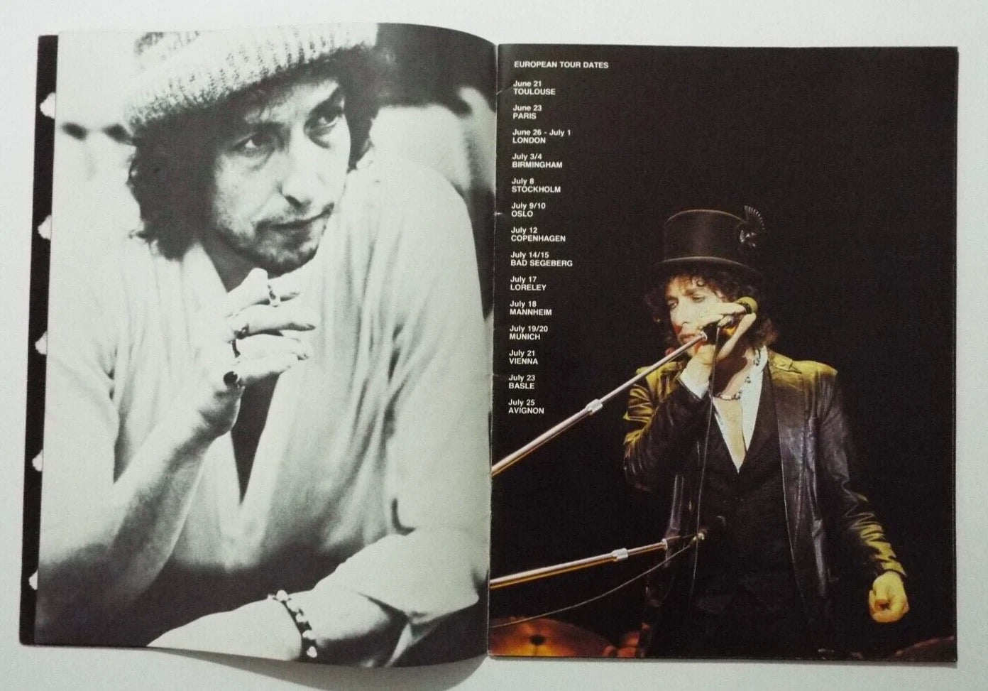 Image of Back Cover of Book - VG+/VG+ - BOB DYLAN, Bob Dylan European Concert Tour 1981 Programme (, UK 1981, Paperback), ,  - 1136201E