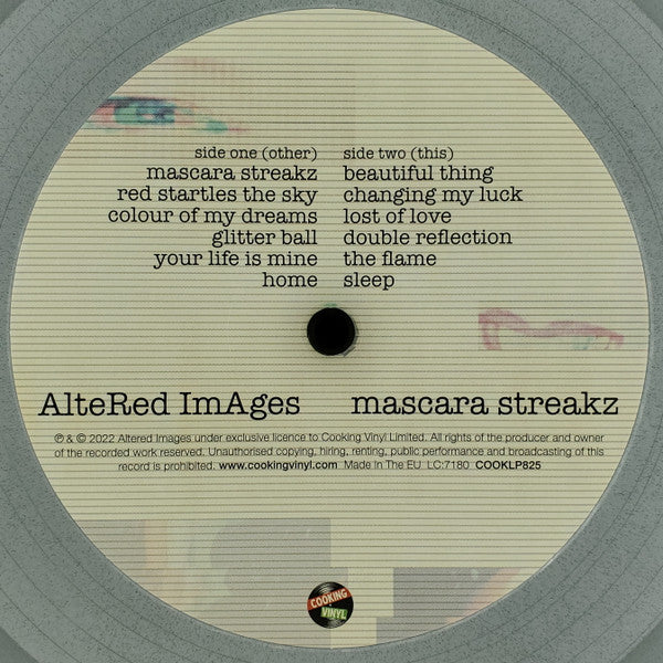 Image of Label Cover of LP - VG+/VG+ - ALTERED IMAGES, Mascara Streakz (Cooking Vinyl; COOKLP825XX, UK 2022, Inner, Silver Vinyl), Signed By Clare Grogan on Front Sleeve In Black Marker,  - 1126335E