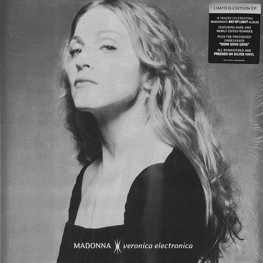 Image of Front Cover of LP - VG+/VG+ - MADONNA, Veronica Electronica (Rhino Records; RCV1 725398, Worldwide 2025, Limited Edition on Marbled Silver Vinyl), , 8 TRACKS CELEBRATING MADONNA'S RAY OF LIGHT ALBUMFEATURING RARE AND NEWLY EDITED REMIXESPLUS THE PREVIOUSLY UNRELEASED "GONE GONE GONE"ALL REMASTERED AND PRESSED ON SILVER VINYL - 1126340E
