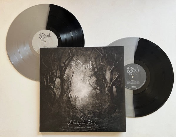 Image of Label Cover of 2xLP - NEW/NEW - OPETH, Blackwater Park (25th Anniversary) (Music for Nations; 19958411441, Europe 2026 Reissue, Gatefold, 2 Inners, Limited Edition Black/Silver 2LP), , A much-deserved and open armed 25th anniversary celebration of Opeth s magnum opus. Two decades in,  now certified silver ,and still a breath-taking piece of work, dense with extraordinary melodic moments, spine-tingling atmospherics and agile but crushing heaviness, and one that saw the Swedish metallers kick open p