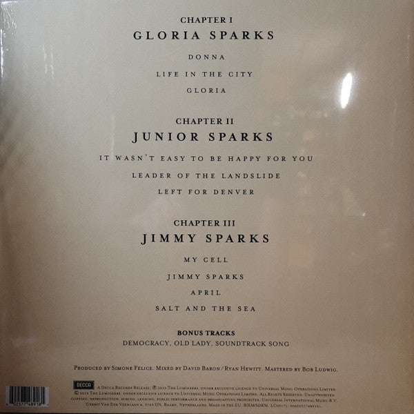 Image of Back Cover of LP - VG/VG+ - THE LUMINEERS, III (Decca; 00602577489181, Europe 2019, Die Cut Gatefold Sleeve, 2 Inners), Slight creasing to part of die-cut,  - 1246029S