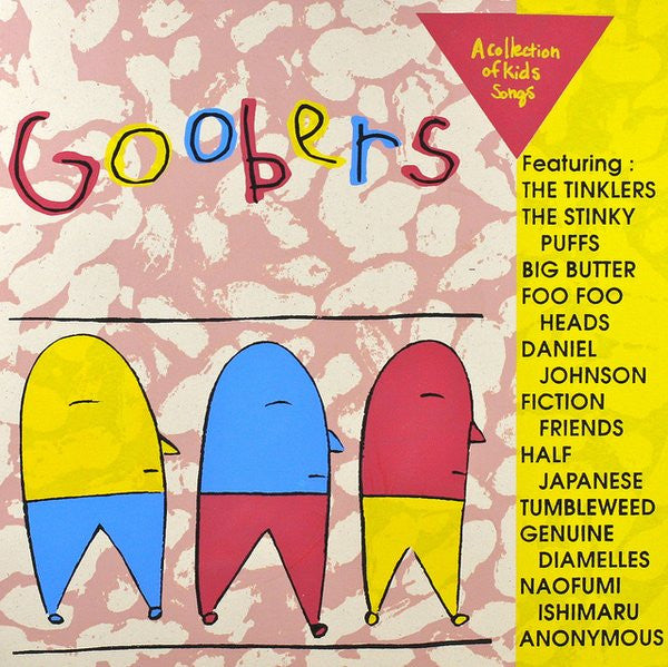 Image of Front Cover of 10" LP - VG+/VG+ - VARIOUS, Goobers  - A Collection Of Kid's Songs (T.E.C. Tones; 91901, US 1991, Foldover Sleeve, Insert, Brown Paper Bag With Cards About the Songs, Yellow Vinyl), ,  - 1226092E