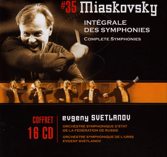 Image of Front Cover of 16xLP - VG+/VG+ - EVGENY SVETLANOV, ORCHESTRE SYMPHONIQUE D' TAT DE LA F D RATION DE RUSSIE, ORCHESTRE SYMPHONIQUE DE L'URSS, Miaskovsky: Int grale Des Symphonies = Complete Symphonies (Warner Music France; 2564 69689-8, Europe 2007, Box Set), ,  - 1236057E