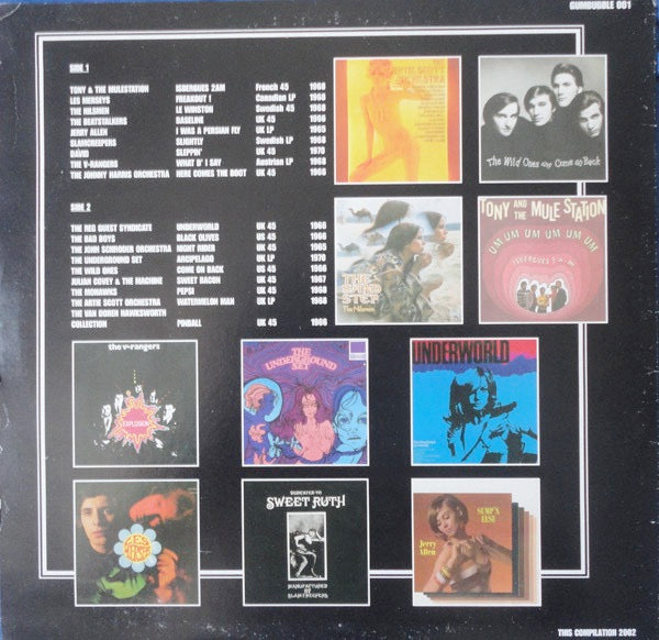 Image of Back Cover of 4214225C: LP - VARIOUS, Get Smarter - 60s Instrumental Grooves (Gumbubble; 001, UK 2002, Insert, Unofficial Release) Surface marks  VG/G+