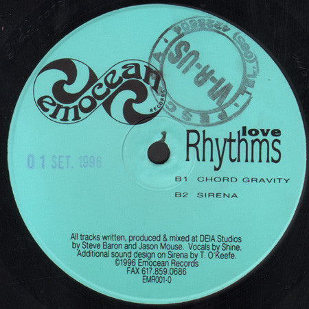 Image of Front Cover of 12" - /G+ - LOVE RHYTHMS, Love Rhythms (Emocean Records; emr001-0, US 1996, Plain Sleeve), ,  - 1226201E
