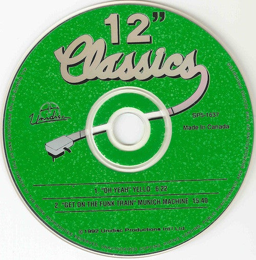 Image of Label Cover of CD - VG+/VG+ - YELLO / MUNICH MACHINE, Oh Yeah / Get On The Funk Train (Unidisc; SP5-1637, Canada 1992), ,  - 1256058S