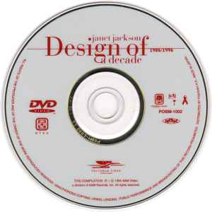 Image of Label Cover of DVD - M/M - JANET JACKSON, Design Of A Decade 1986 / 1996 (Polygram Video; POBM-1002, Japan 1998, Jewel Case, Booklet), ,  - 1236127E