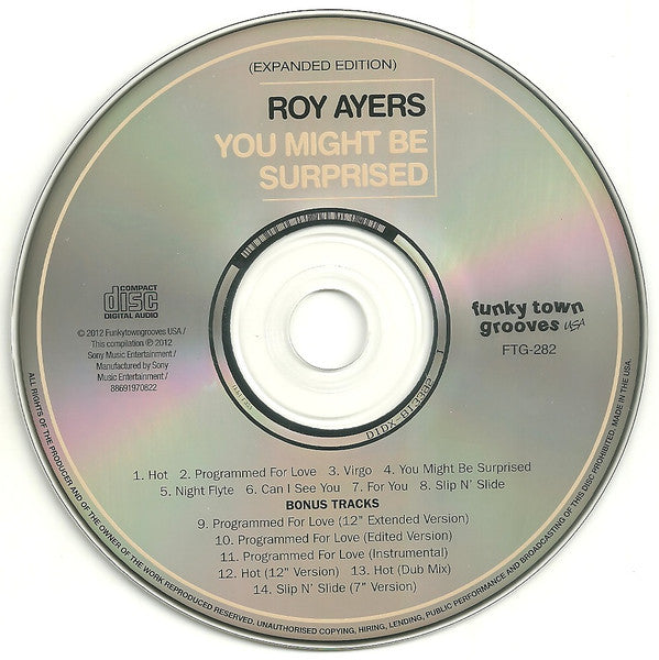 Image of Label Cover of CD - VG+/VG+ - ROY AYERS, You Might Be Surprised (Funkytowngrooves ; FTG 282, US 2012, Remastered, Expanded Edition), ,  - 1056062S