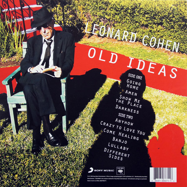 Image of Back Cover of LP - EX/VG+ - LEONARD COHEN, Old Ideas (Sony; 88697986711, Europe 2012, Inner & Insert, NO CD), Still In Opened Shrinkwrap With Hype Sticker,  - 2216239C