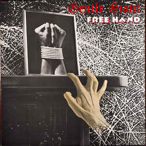 Image of Front Cover of LP - VG+/VG+ - GENTLE GIANT, Free Hand (Chrysalis Green With Black Rim Text; CHR 1093, UK 1975, Insert), Strong VG+, Slight Edge And Ring Wear,  - 1226247E