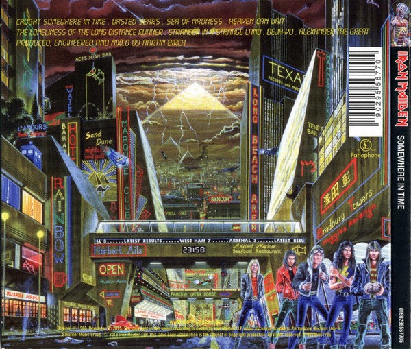 Image of Back Cover of CD - M/M - IRON MAIDEN, Somewhere In Time (Parlophone; 0190295567705, Europe 2019 Reissue, Digipak), Still SEALED In Stickered Shrinkwrap,  - 1216382C