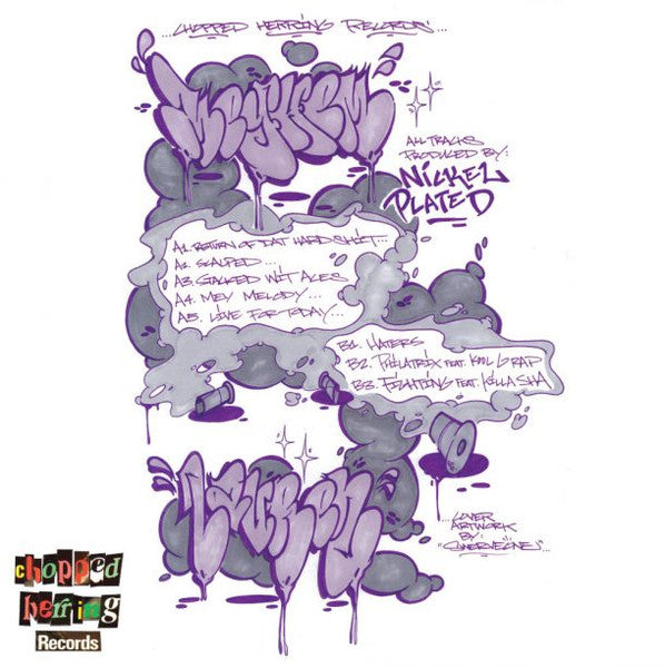 Image of Back Cover of LP - EX/EX - MEYHEM LAUREN, Nickel Plated Wordplay (Chopped Herring Records; CHQU33NS18, UK 2019, Purple Vinyl), ,  - 1246310S
