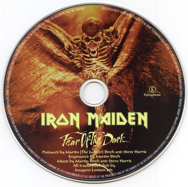 Image of Label Cover of CD - M/M - IRON MAIDEN, Fear Of The Dark (Parlophone; 0190295567668, Europe 2019 Reissue, Digipak), Still SEALED In Stickered Shrinkwrap,  - 1216388C