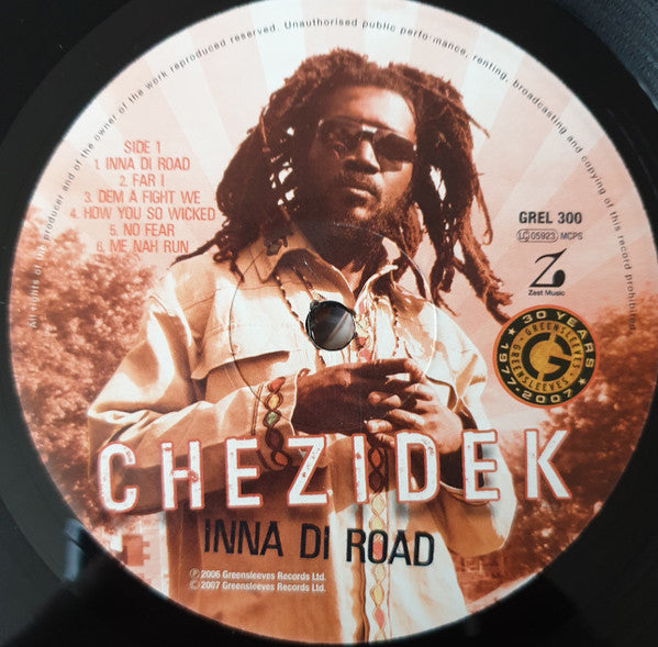 Image of Label Cover of LP - VG+/VG+ - CHEZIDEK, Inna Di Road (Greensleeves Records; GREL 300, UK 2007, Limited Edition), ,  - 1246306S