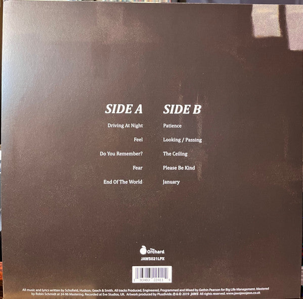 Image of Back Cover of LP - VG+/VG+ - JAWS, The Ceiling (The Orchard; JAWS021LPX, UK 2019, Inner, Yellow Vinyl), ,  - 1226377E