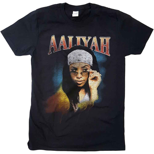 Image of Front Cover of Accessories - NEW/NEW - AALIYAH, Aaliyah Unisex T-Shirt: Trippy (Black)M (; AALTS01MB, Europe ), ,  - 1256108S