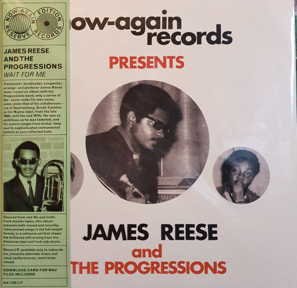Image of Front Cover of LP - VG+/VG+ - JAMES REESE & THE PROGRESSIONS, Wait For Me (Now-Again Records; NA 5190, US 2020 Reissue, Gatefold, Booklet, Numbered 964 / 1000), ,  - 1246343S