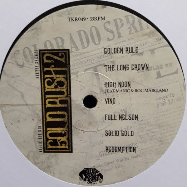Image of Label Cover of LP - VG+/VG - KLEVER SKEMES, WILLIE THE KID, Gold Rush 2 (Tuff Kong Records; TKR049, Italy 2018, Limited Edition of 300), A side has a fair few hairlines but plays fine, B side is VG+. No. 225/500,  - 2926240E