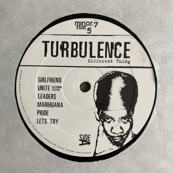 Image of Label Cover of LP - VG+/VG+ - TURBULENCE, Different Thing (Minor 7 Flat 5; EFA 17109-1, Germany 2003), ,  - 1246318S