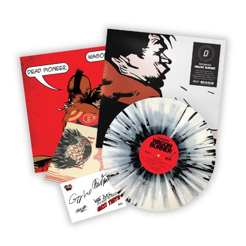 Image of Front Cover of LP - NEW/NEW - DEAD PIONEERS, Wagon Burner - Dinked Edition (Hassle Records; HOFF496LPDINK, UK 2026, Black & White Splatter Vinyl, Numbered Limited Pressing of 500, Dinked Edition No. 403, Signed 'Nazi Teeth' Postcard, 12" x 12" Gregg Deal Illustration Print, Giant Folded Shepard Fairey x Dead Pioneers Poster.), ,  - 2636120E
