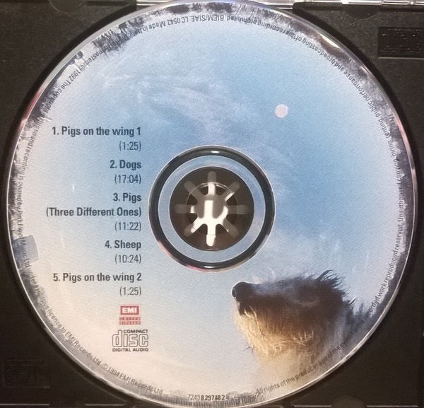 Image of Label Cover of CD - M/M - PINK FLOYD, Animals (EMI United Kingdom; 7243 8 29748 2 6, Europe 1994 Reissue, Jewel Case), SEALED,  - 1216444C