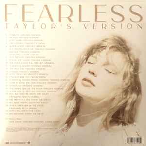 Image of Back Cover of 3xLP - VG/VG+ - TAYLOR SWIFT, Fearless (Taylor's Version) (Republic Records; B0033579-01, US 2021, Triple Gatefold, Gold Vinyl, GZ Media Pressing), ,  - 2326325E